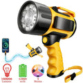 EZBY 150000 Lumens Rechargeable Flashlight, High Powered LED Handheld Spotlight,12800mAh Rechargeable Battery,USB Output Power Bank, Aluminum Alloy Body for Camping Outdoor Emergency Work